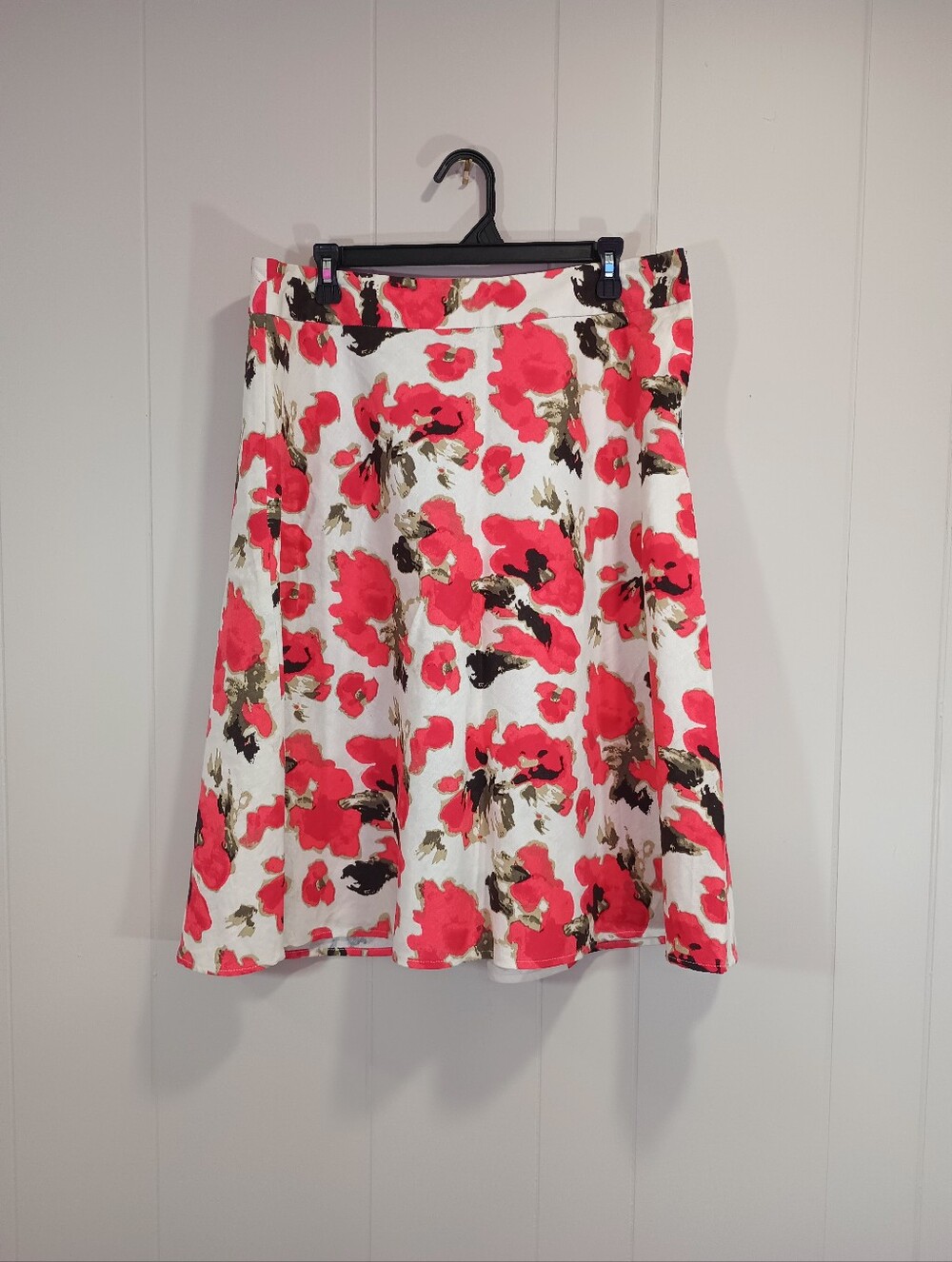 Cato Women’s White Floral A-Line Skirt in Pink